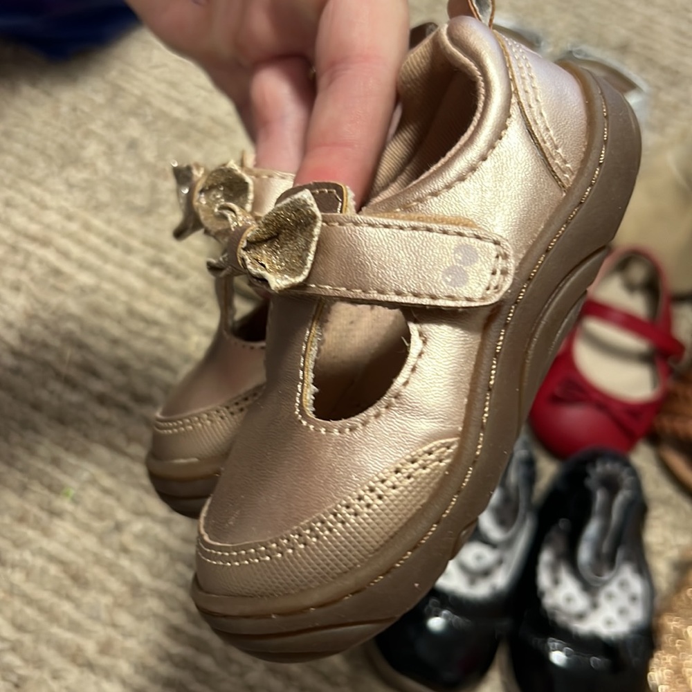 Lot bundles baby girl shoes size 3 robeez stride rite old navy wonder nation 💕 - Picture 3 of 9